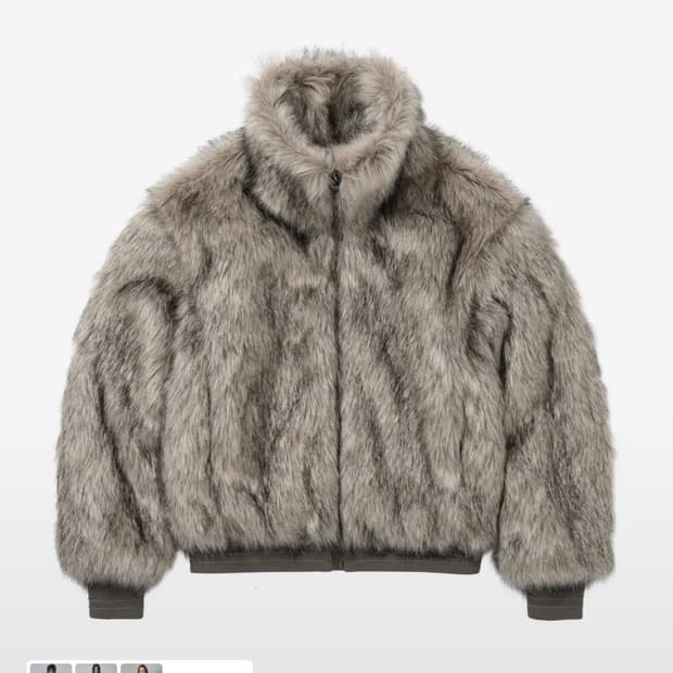 웰빙익스프레스 퍼 자켓 grey