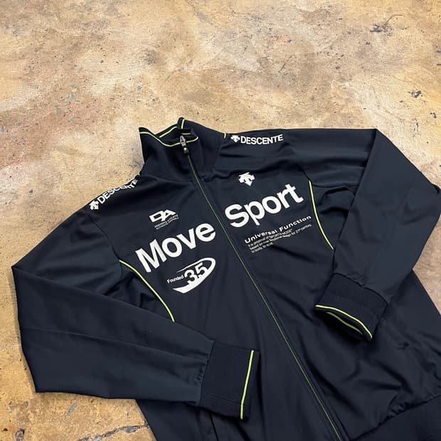 [정품/95] 데상트 무브스포츠 블랙 트랙 자켓 b14