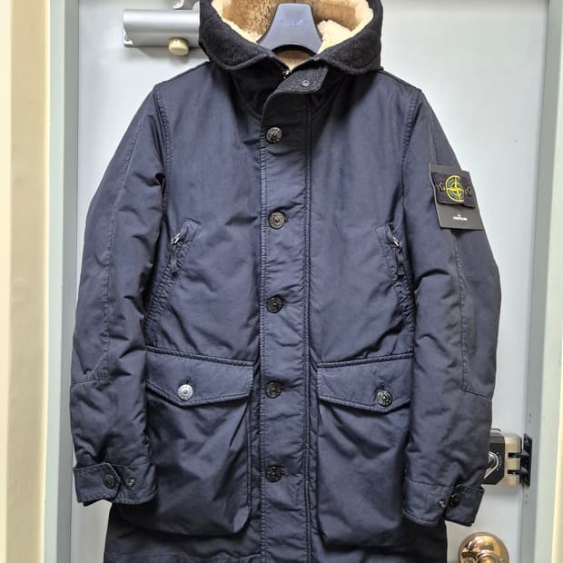 스톤아일랜드 데이비드 TC 양털 패딩 네이비 S 정품