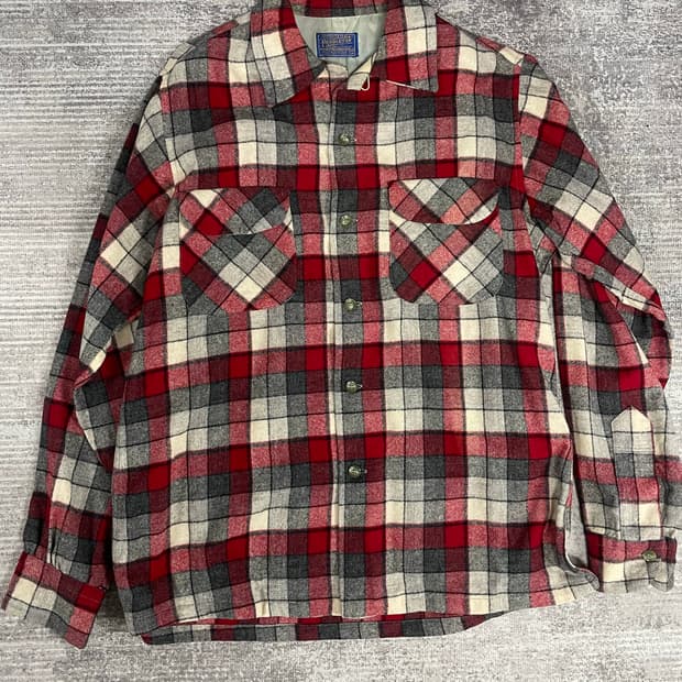 USA vtg 펜들턴 버진 울체크 셔츠