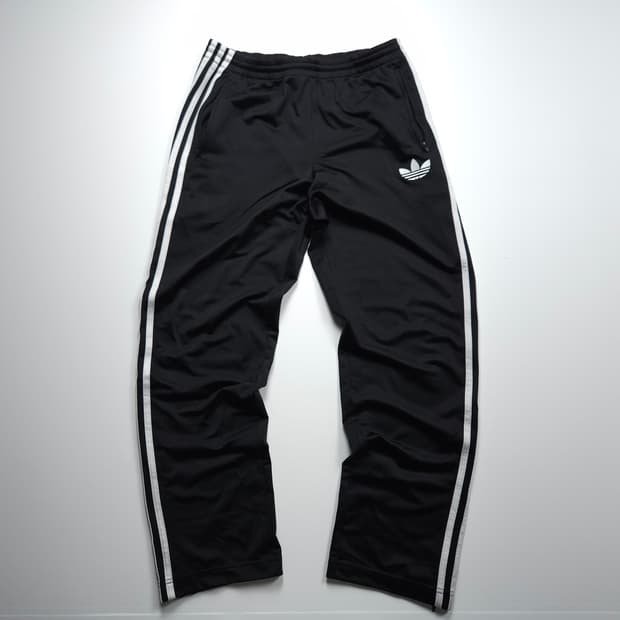 아디다스 파이어버드 블랙 와이드 트랙팬츠 (L)