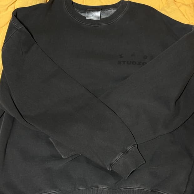 아이앱스튜디오 피그먼트 맨투맨 블랙 XL