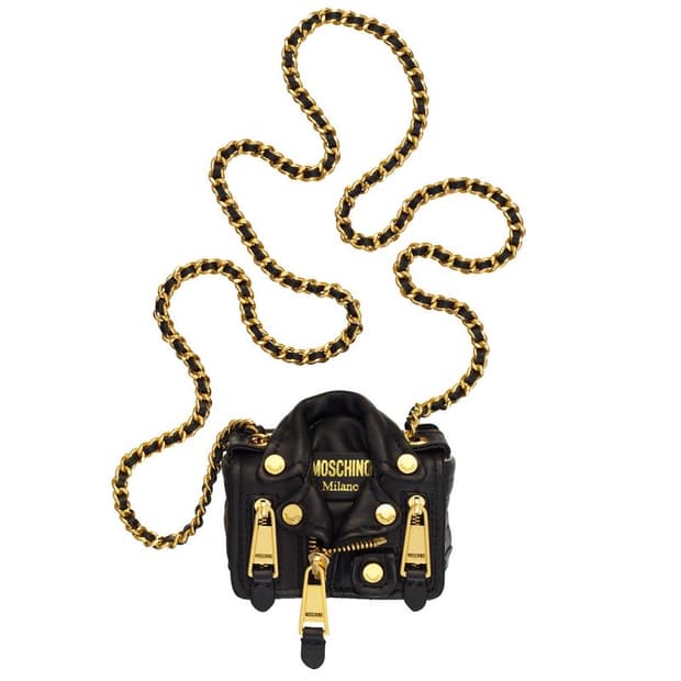 한정판 모스키노 미니 바이커백 블랙