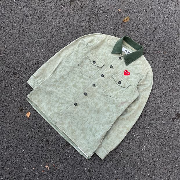 CDG PLAY Corduroy Collar Work Shirt