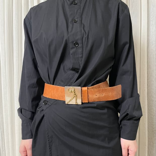 90s 이세이미야케 is 레더 벨트 issey miyake belt