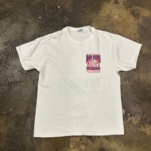 빈티지 90s 배드보이 베일본드 티셔츠