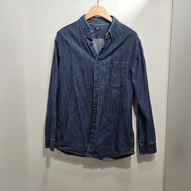 유니클로 데님 셔츠 L