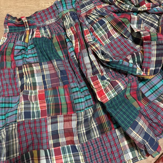 마크제이콥스 패치워크 체크 스커트