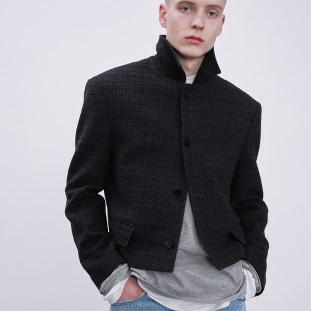 [새상품] 렉토 이카로 트위드 숏자켓 블랙