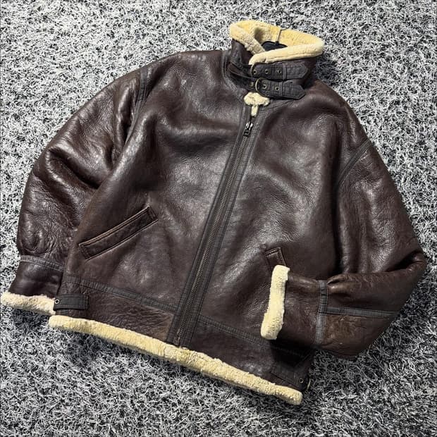 B-3 딥브라운 무스탕 