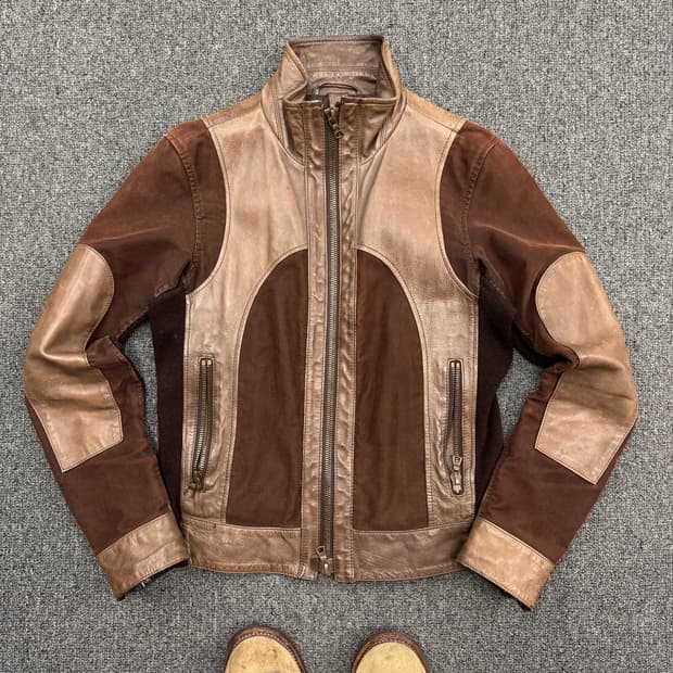 Japanese Brand NAVE 빈티지 여성 투웨이 가죽 자켓