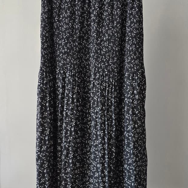 nano universe 블랙 플라워 롱 스커트 / F