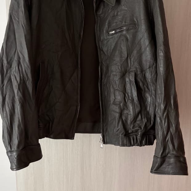 포터리 고트레더 자켓 다크브라운 3사이즈