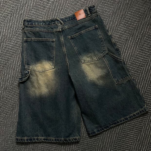 디미트리블랙 워싱 데니 카펜터 버뮤다 팬츠y 4571