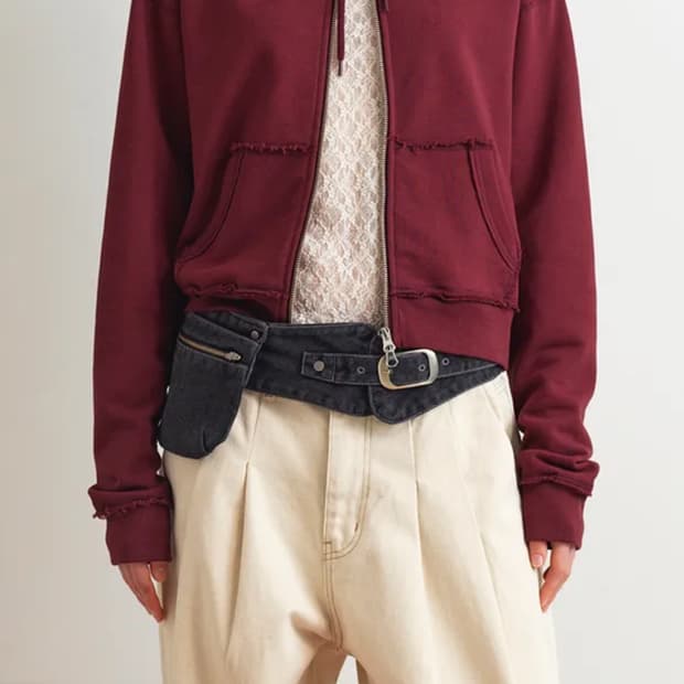 *삽니다* 아옵트 데님 포켓 벨트 블랙 DENIM POCKET BELT