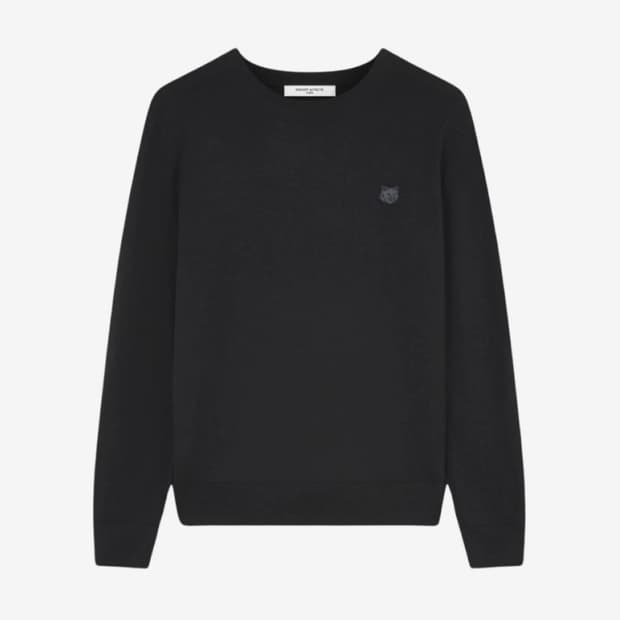 (새상품/정품) 메종키츠네 폭스헤드 니트 블랙 XL(105)