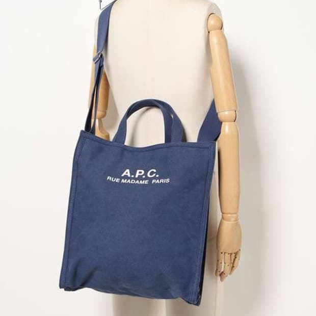 (새상품)APC 아페쎄 정품 리쿠퍼레이션 남녀공용 토트백 숄더백 네이비