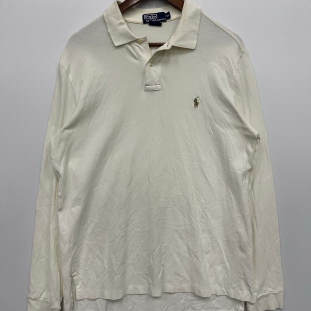 폴로 아이보리 카라 긴팔티