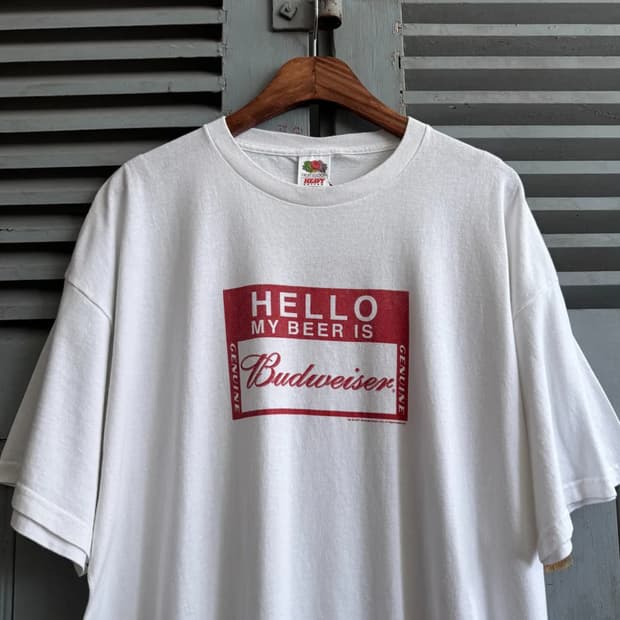 [2XL]00's USA 빈티지 버드와이저 프로모 티셔츠