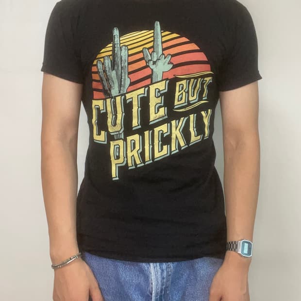 Cute But Prickly 블랙 티셔츠