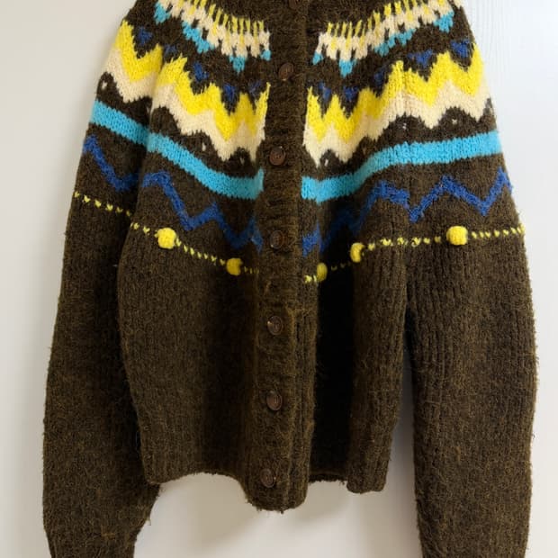 그린버터 니트 가디건