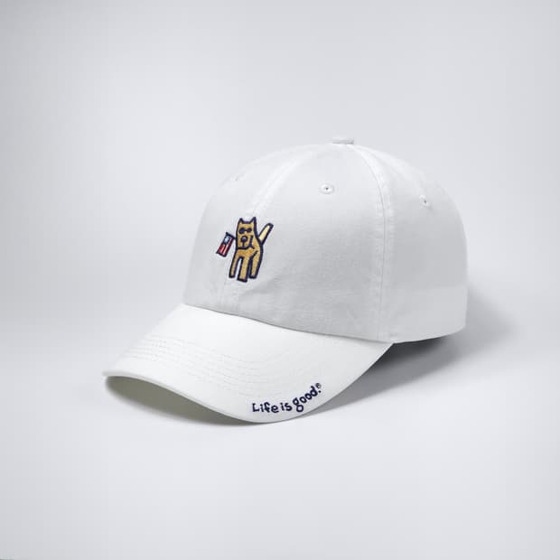 라이프이즈굿 화이트 아메리칸 빈티지 볼캡 모자