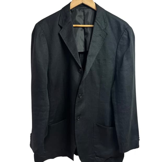 일본 유니클로 린넨 블레이져 자켓 블랙 XL size