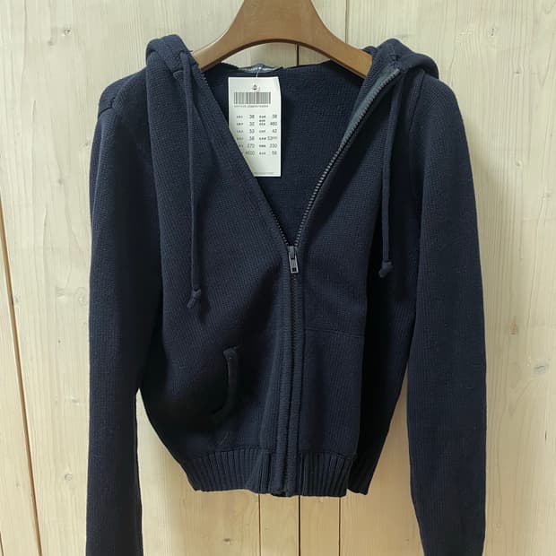 브랜디멜빌 네이비 alana 후드 니트 스웨터 집업