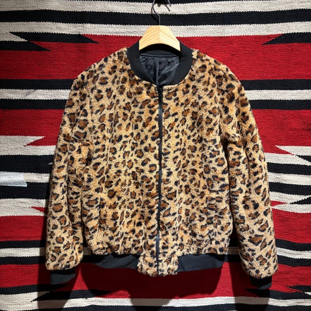 Leopard ma-1 fleece blouson / 레오파드 후리스