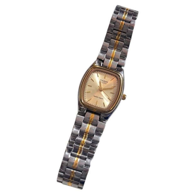 카시오 빈티지 쿼츠 투톤 콤비 메탈 시계 (실버/골드)