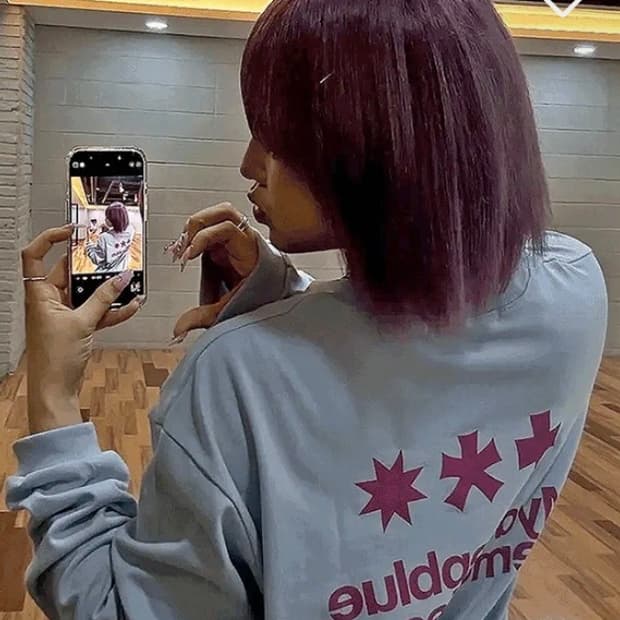 MM 심볼 로고 오버핏 롱 슬리브 긴팔