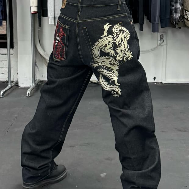 도그타운 오리엔탈 드래곤 데님팬츠