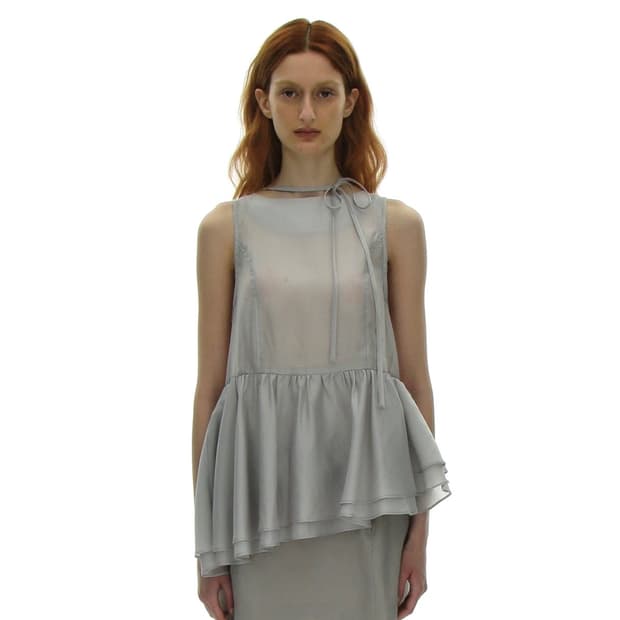 파르티멘토 우먼 tieneck frill blouse