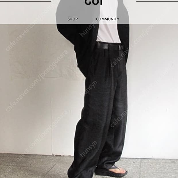Goi 워리어 팬츠 샤인 블랙