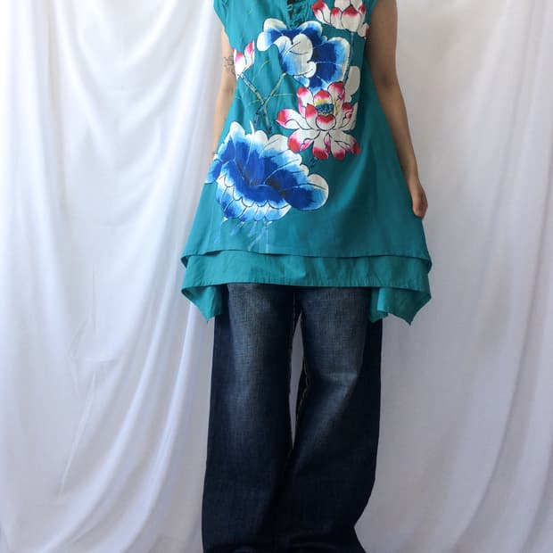 Oriental mood qipao onepiece
