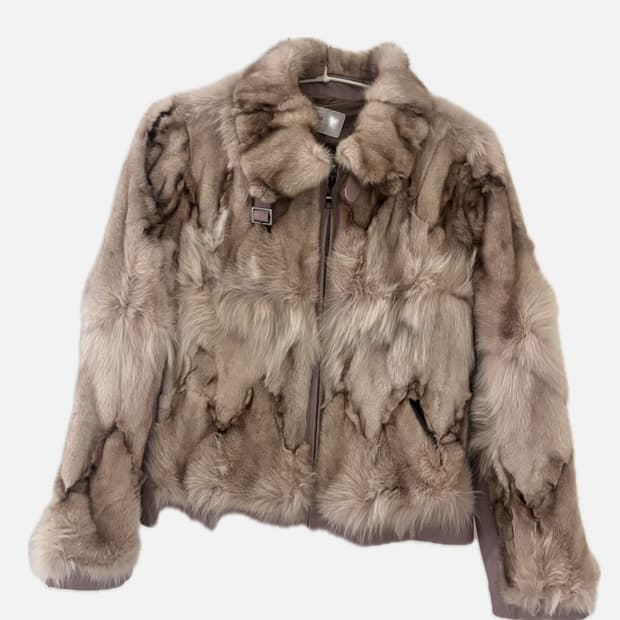 빈티지 핑크 퍼자켓