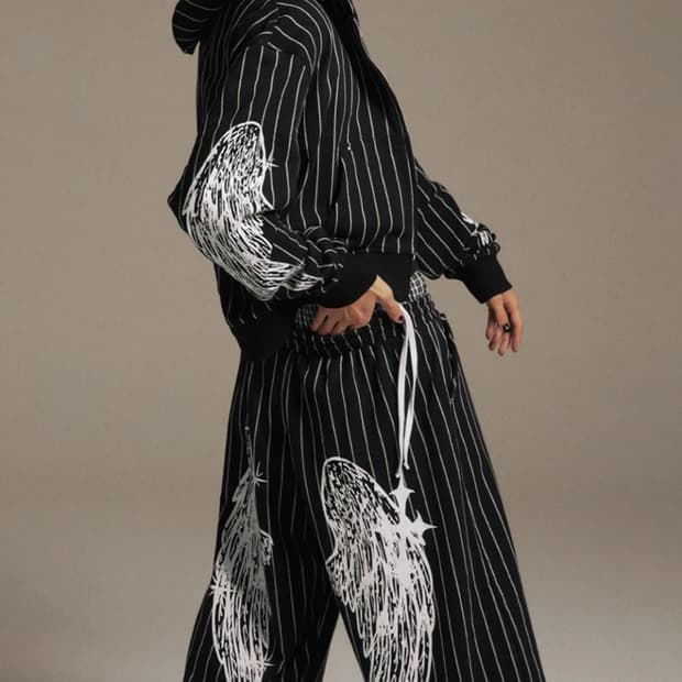 품절상품 레씨토 핀스트라이프 스웻 팬츠