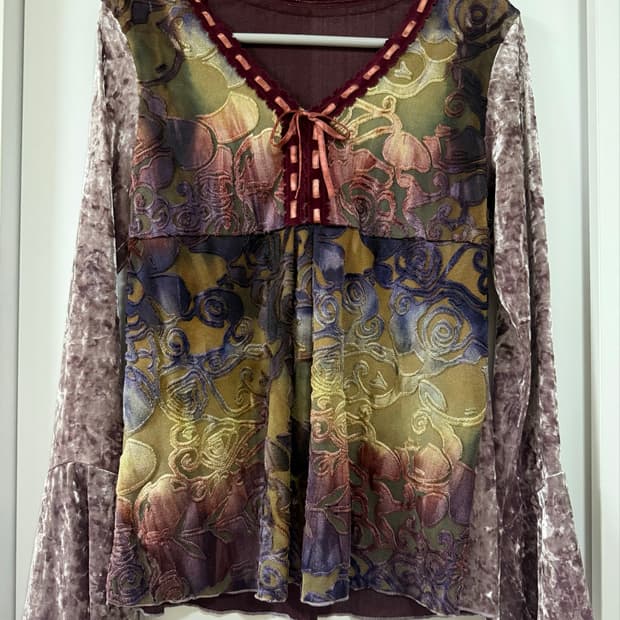 Oriental Vintage Velvet Sleeve 