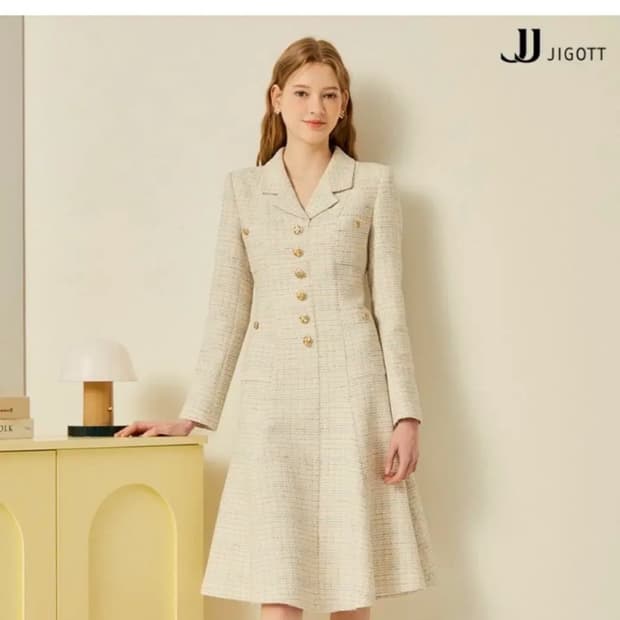 새상품 JJ 지고트 트위드 머메이드 원피스