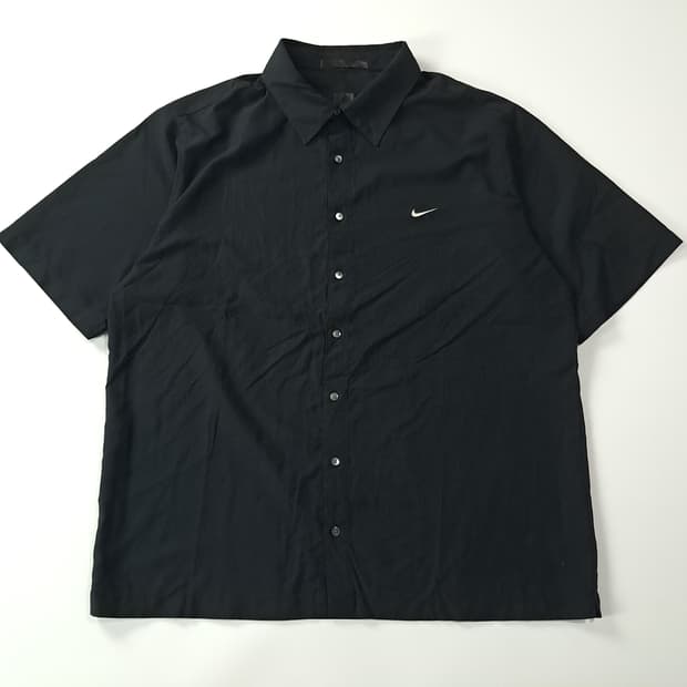 CJ891 XL 나이키 골프 타이거 우즈 00s 블랙 반팔 셔츠 남방