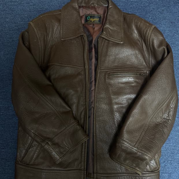 브라운 양가죽 가죽자켓