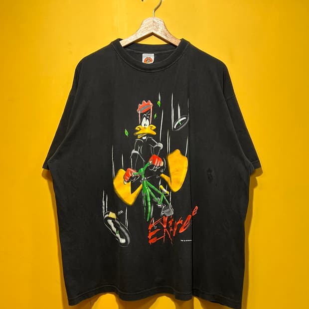 90's [XL] 워너브라더스 루니툰즈 대피덕 그래픽 빈티지 반팔티셔츠