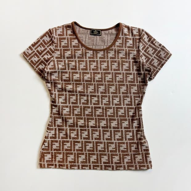 펜디 FENDI 00s 조카 패턴 반팔 티셔츠 PR1781
