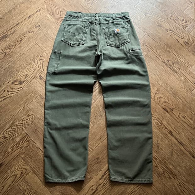 [35]칼하트FR USA 모스그린 싱글니 워크 팬츠 M13