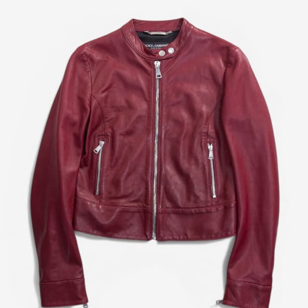 Dolce&gabbana  lamb skin crop jacket