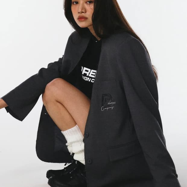 프렌다 블레이저 자켓 cou out blazer gray