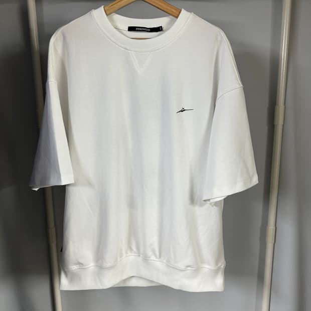 지오 송지오 자수 오버핏 반팔 티셔츠