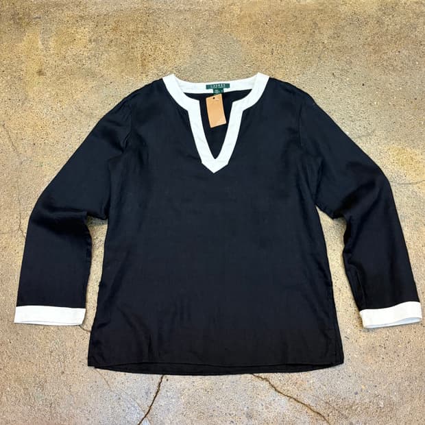 미국 빈티지 폴로 랄프로렌 린넨 블라우스 셔츠 원피스