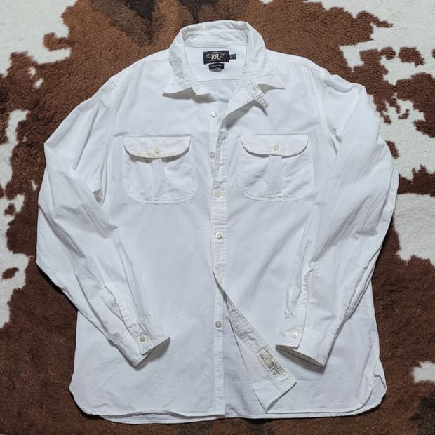 RRL (포켓이염) 연아이보리 면남방(XL)