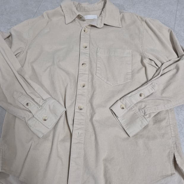 플랙 베이직 코듀로이 셔츠 m 베이지